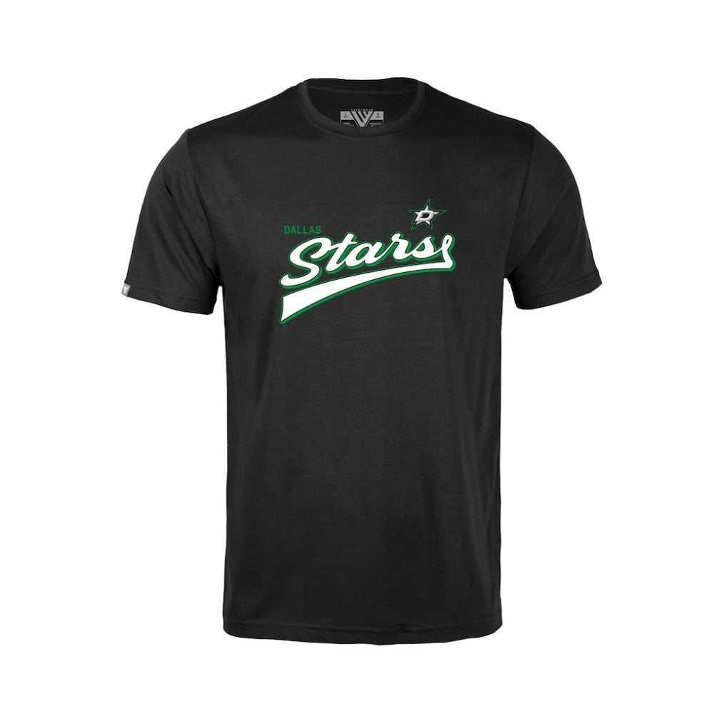 NHL Black Dallas Stars Levelwear Youth Little Richmond Retro Script T-Shirt