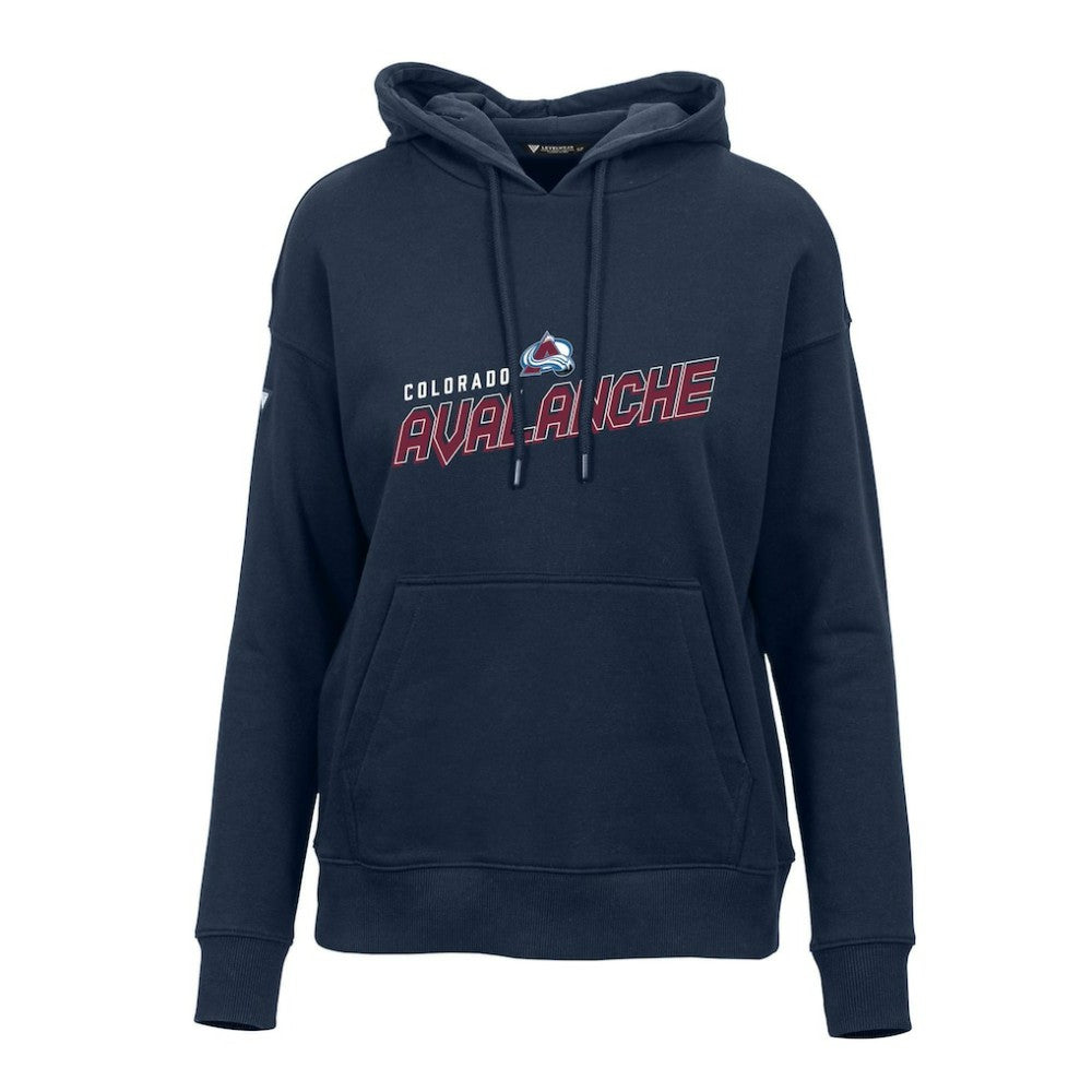 NHL Navy Colorado Avalanche Levelwear Women's Adorn Premier 2.0 Fleece Pullover Hoodie