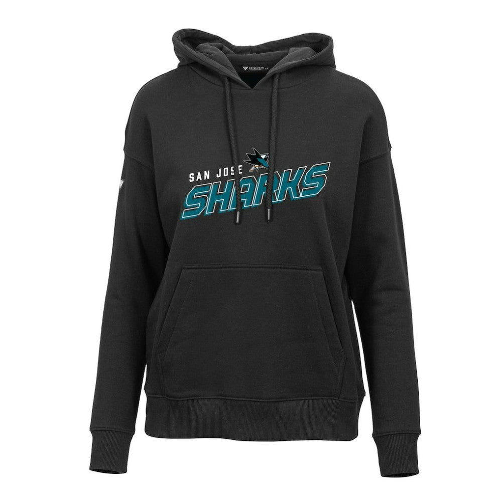 NHL Black San Jose Sharks Levelwear Women's Adorn Premier 2.0 Fleece Pullover Hoodie