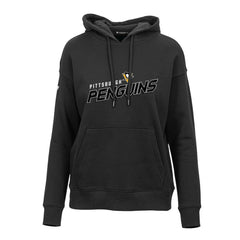NHL Black Pittsburgh Penguins Levelwear Women's Adorn Premier 2.0 Fleece Pullover Hoodie