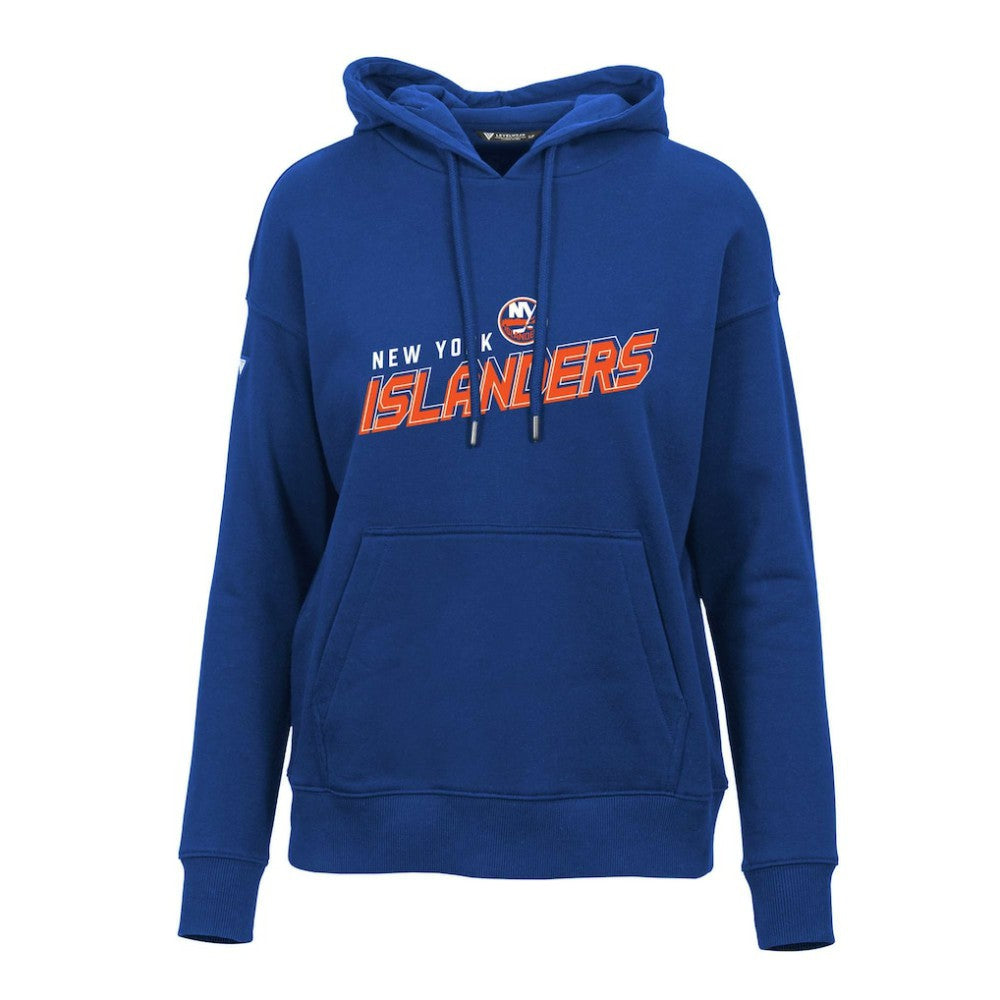 NHL Royal New York Islanders Levelwear Women's Adorn Premier 2.0 Fleece Pullover Hoodie