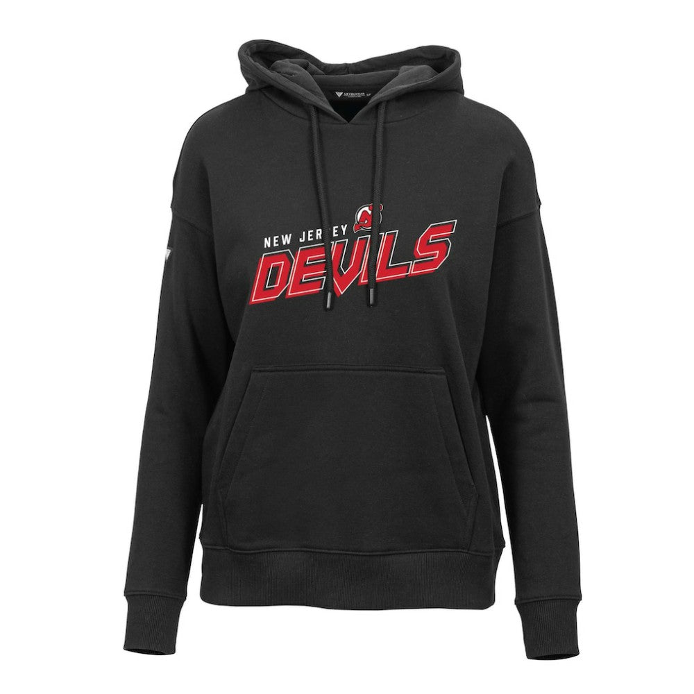 NHL Black New Jersey Devils Levelwear Women's Adorn Premier 2.0 Fleece Pullover Hoodie