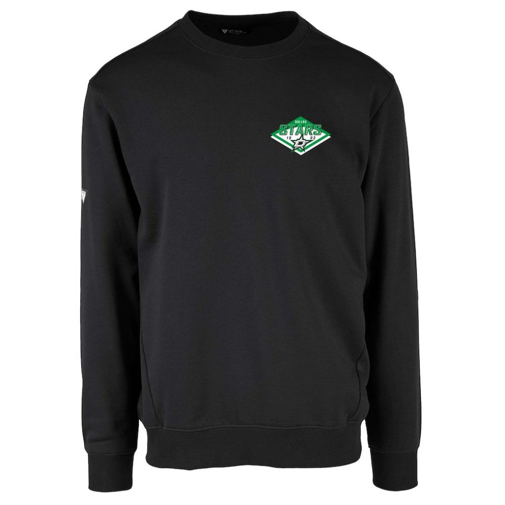 NHL Black Dallas Stars Levelwear Zane Club Patch 2.0 Pullover Sweatshirt