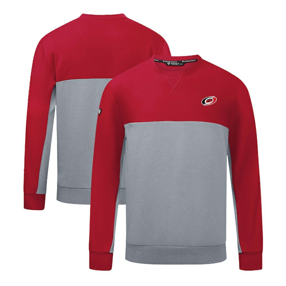 NHL Red/Gray Carolina Hurricanes Levelwear Legacy Insignia Core Sweatshirt