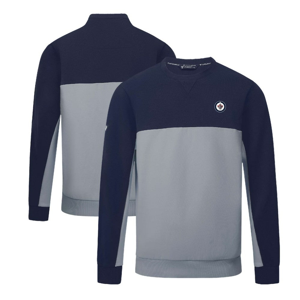 NHL Navy/Gray Winnipeg Jets Levelwear Legacy Insignia Core Sweatshirt