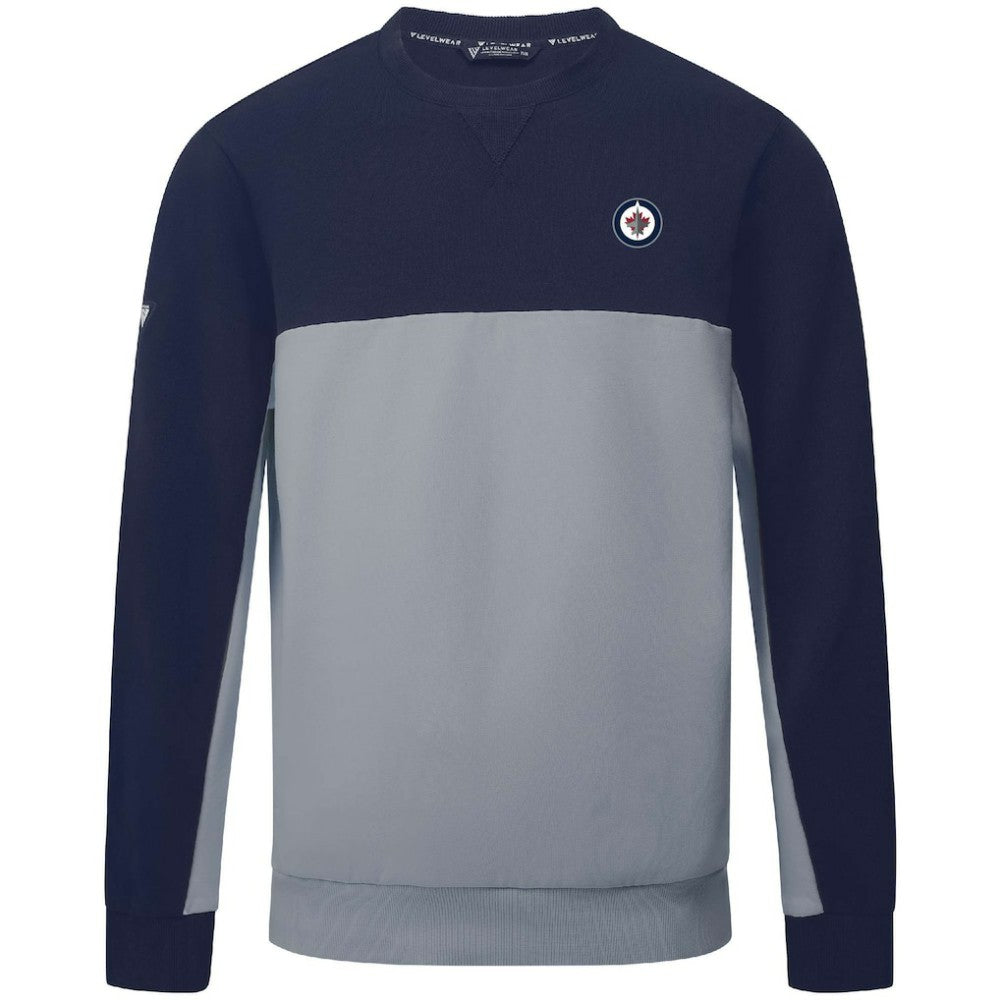 NHL Navy/Gray Winnipeg Jets Levelwear Legacy Insignia Core Sweatshirt