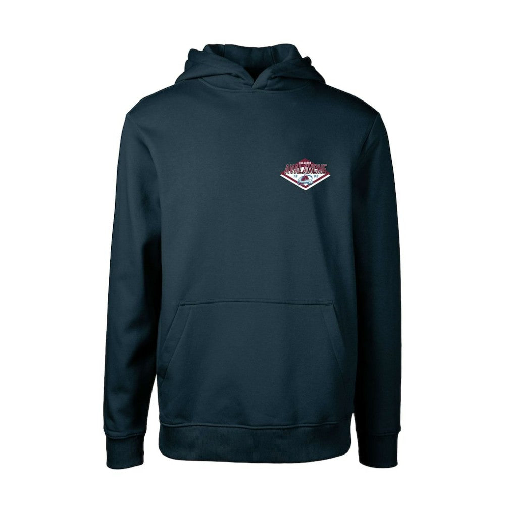 NHL Navy Colorado Avalanche Levelwear Youth Podium Club Patch 2.0 Fleece Pullover Hoodie