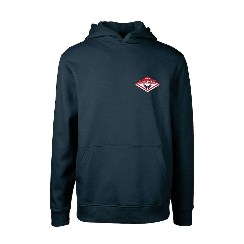NHL Navy Washington Capitals Levelwear Youth Podium Club Patch 2.0 Fleece Pullover Hoodie