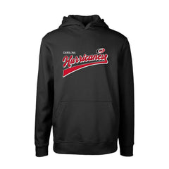 NHL Black Carolina Hurricanes Levelwear Youth Podium Retro Script Fleece Pullover Hoodie