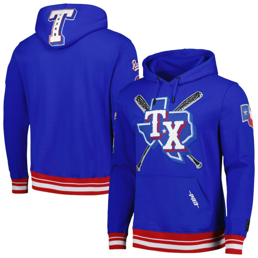 MLB Texas Rangers Pro Standard Mash Up Logo Pullover Hoodie