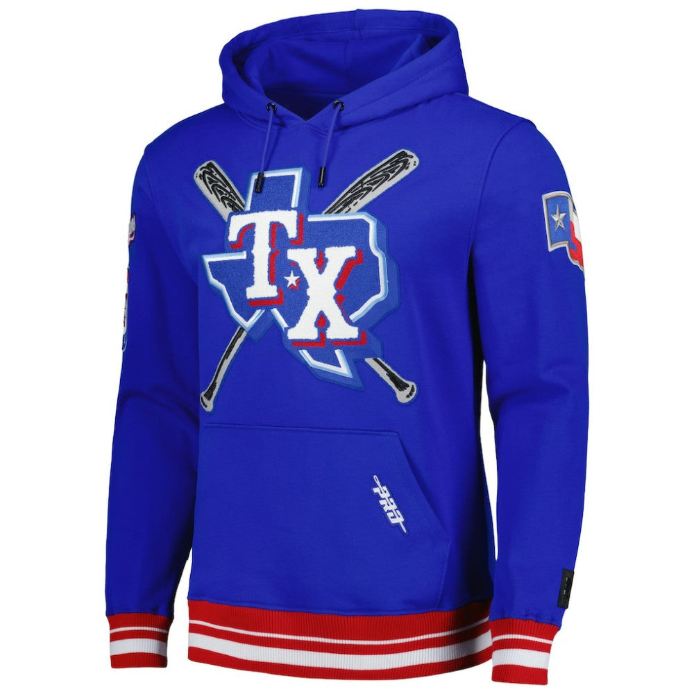 MLB Texas Rangers Pro Standard Mash Up Logo Pullover Hoodie