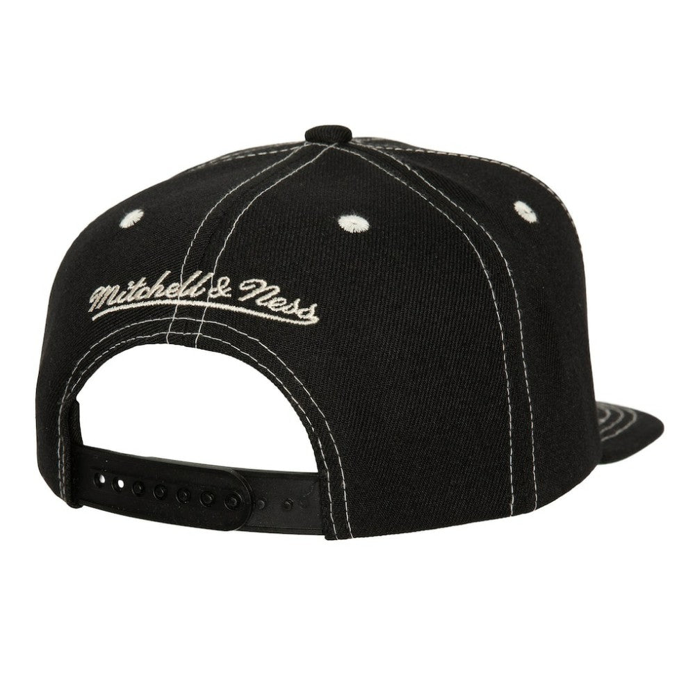 NHL Black Pittsburgh Penguins Mitchell & Ness Energy Contrast Natural Snapback Hat