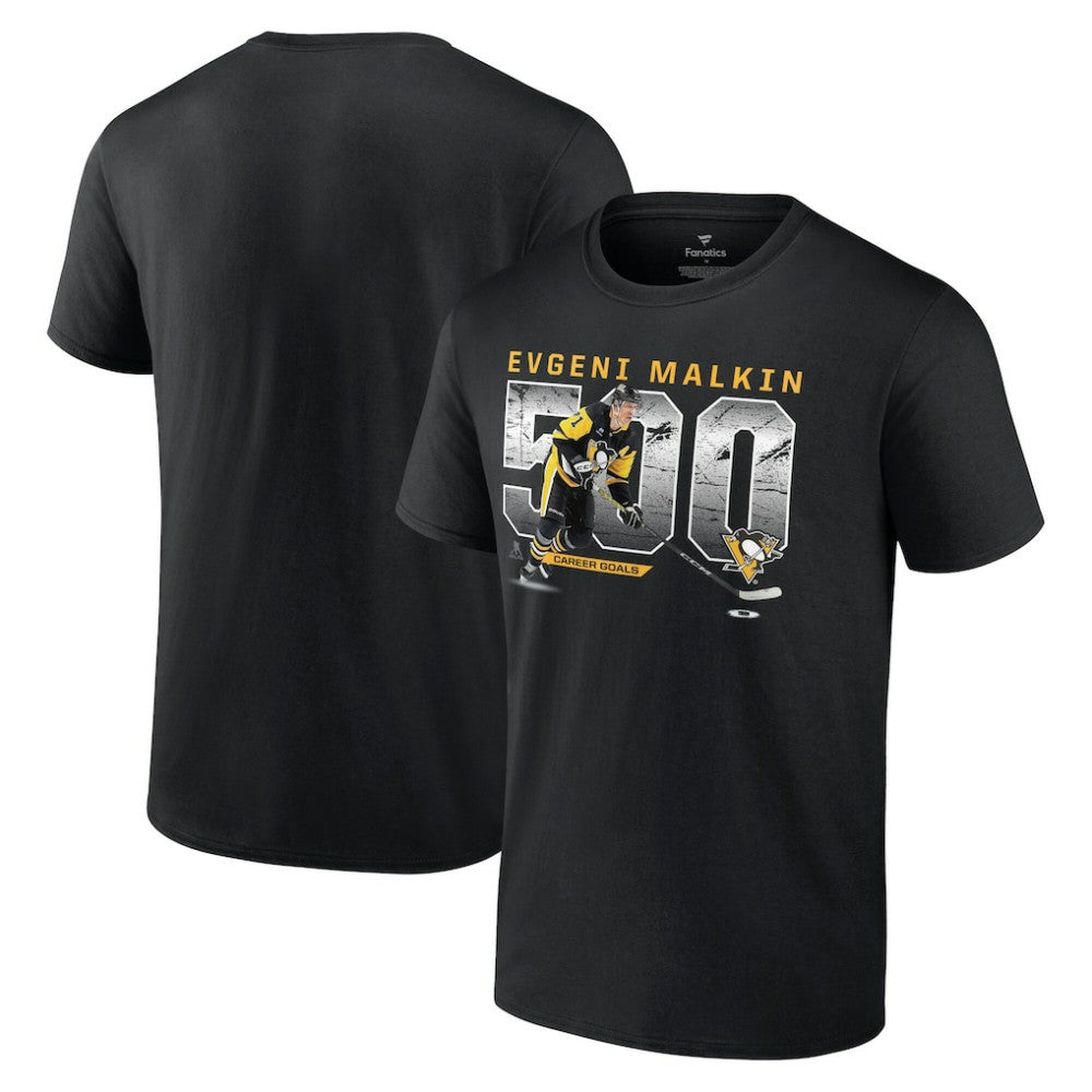 NHL Black Evgeni Malkin Pittsburgh Penguins 500 Goals T-Shirt