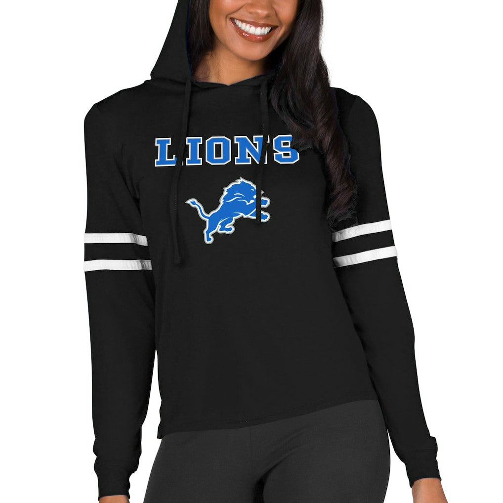 Concepts Sport Women's Marathon Lightweight Lounge Pullover Hoodie - Detroit Lions