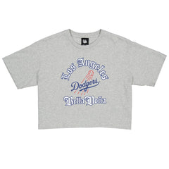 MLB New Era Women's Bella Dona x Los Angeles Dodgers Boxy Crop T-Shirt