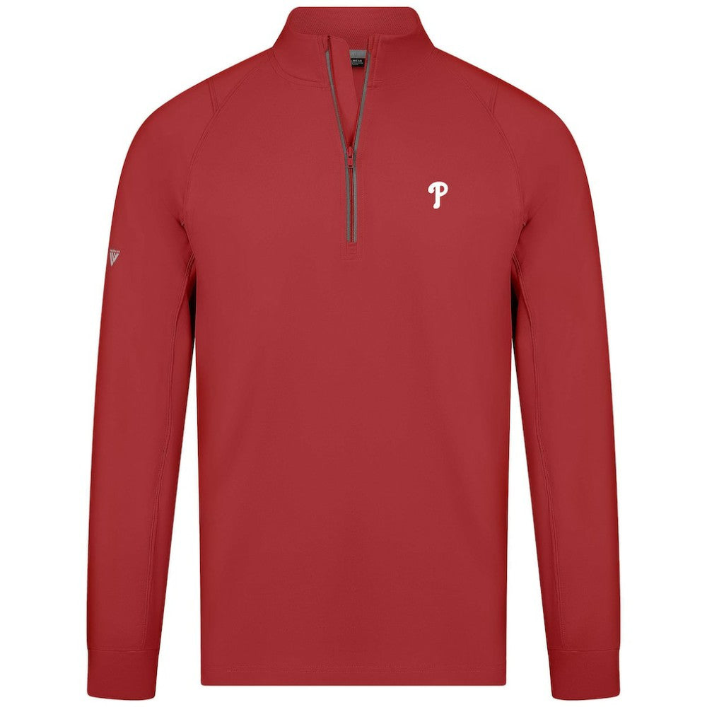 MLB Philadelphia Phillies Levelwear Theory Insignia Quarter-Zip Pullover