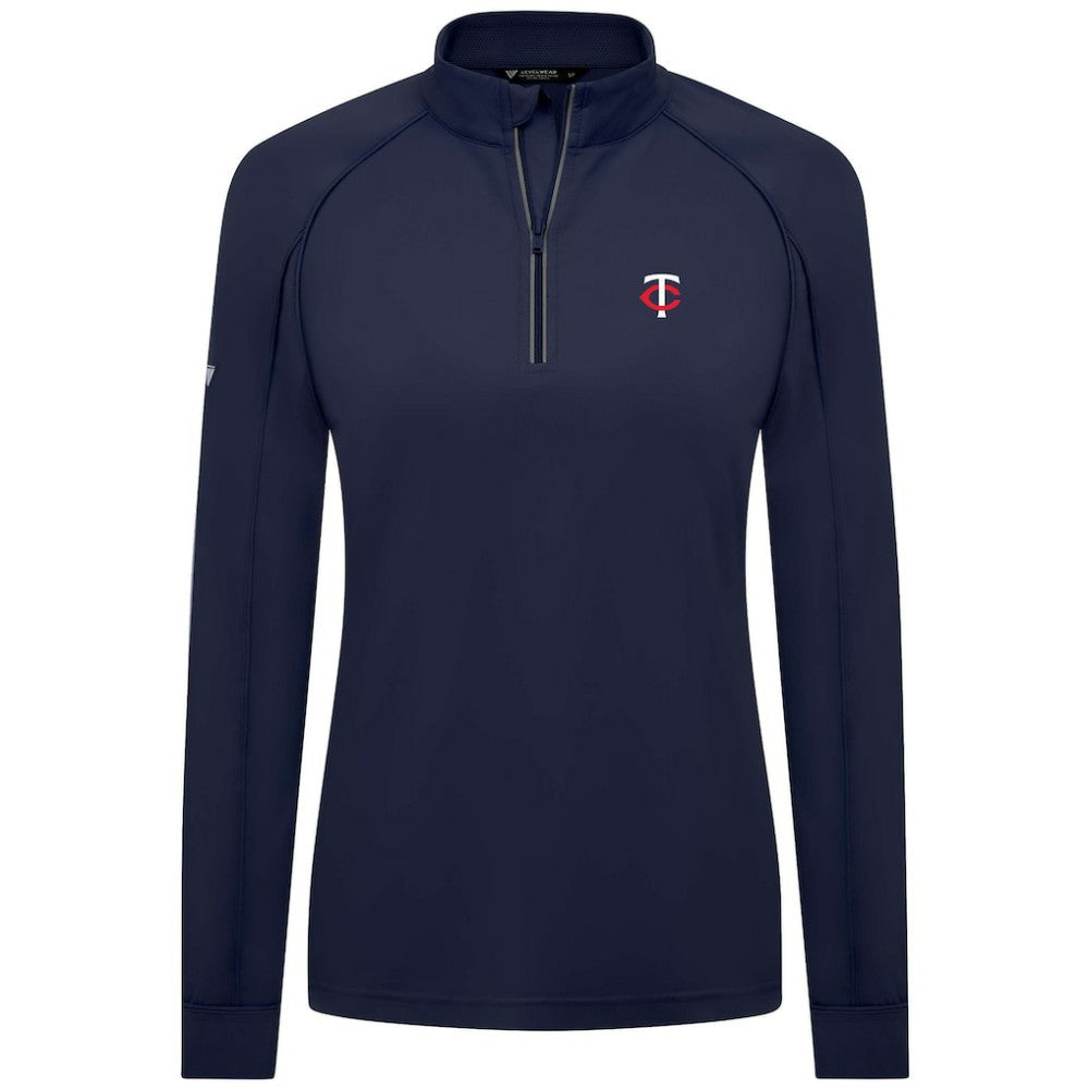 MLB Minnesota Twins Levelwear Women's Kinetic Insignia Quarter-Zip Pullover