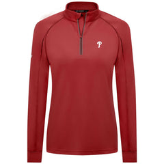 MLB Philadelphia Phillies Levelwear Women's Kinetic Insignia Quarter-Zip Pullover