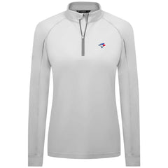 MLB Toronto Blue Jays Levelwear Women's Kinetic Insignia Quarter-Zip Pullover