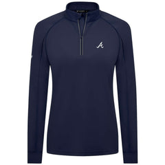 MLB Atlanta Braves Levelwear Women's Kinetic Insignia Quarter-Zip Pullover
