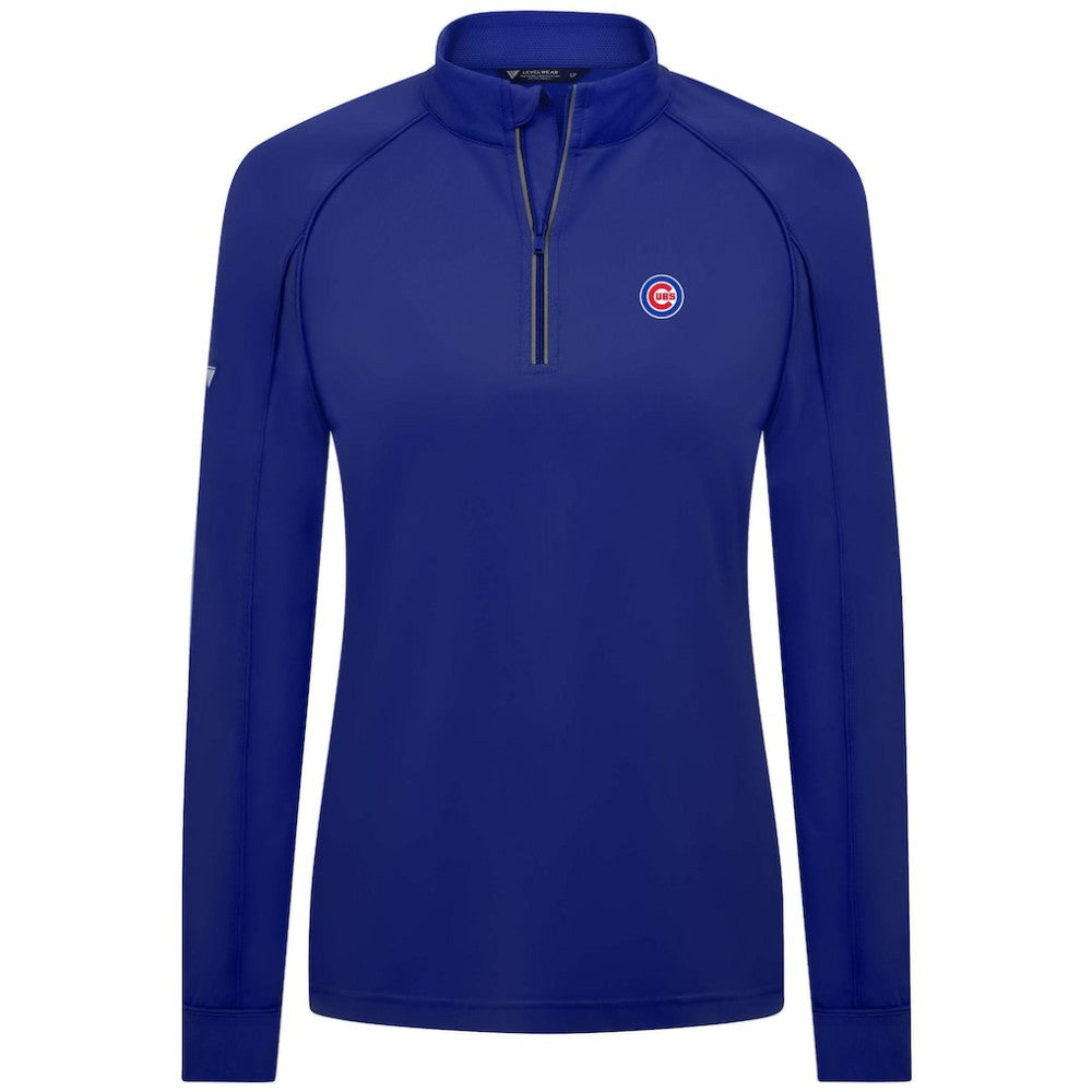 MLB Chicago Cubs Levelwear Women's Kinetic Insignia Quarter-Zip Pullover