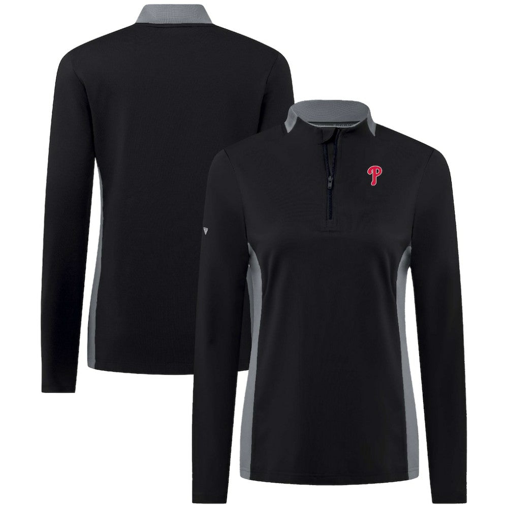 MLB Philadelphia Phillies Levelwear Women's Moxie Insignia Quarter-Zip Pullover