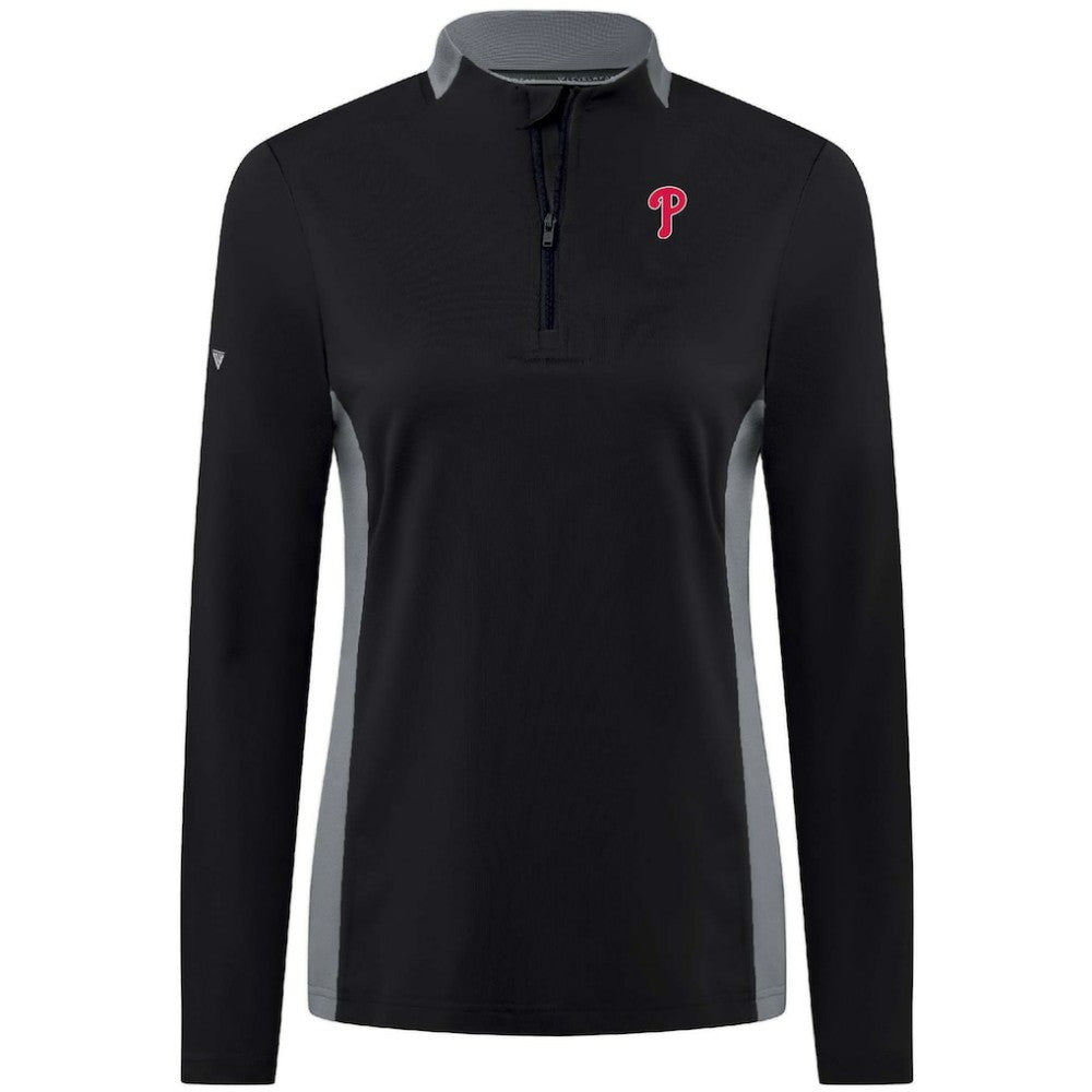 MLB Philadelphia Phillies Levelwear Women's Moxie Insignia Quarter-Zip Pullover