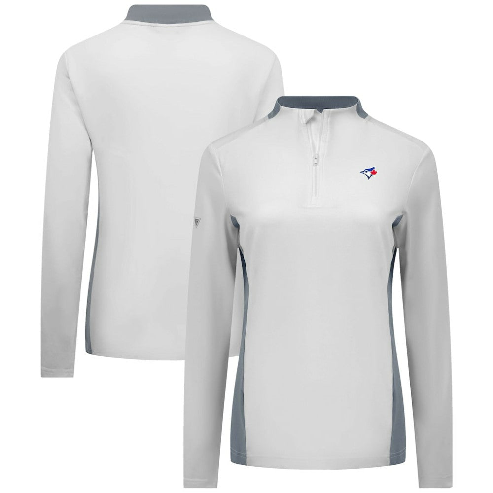 MLB Toronto Blue Jays Levelwear Women's Moxie Insignia Quarter-Zip Pullover