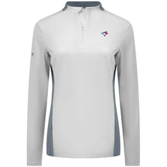 MLB Toronto Blue Jays Levelwear Women's Moxie Insignia Quarter-Zip Pullover