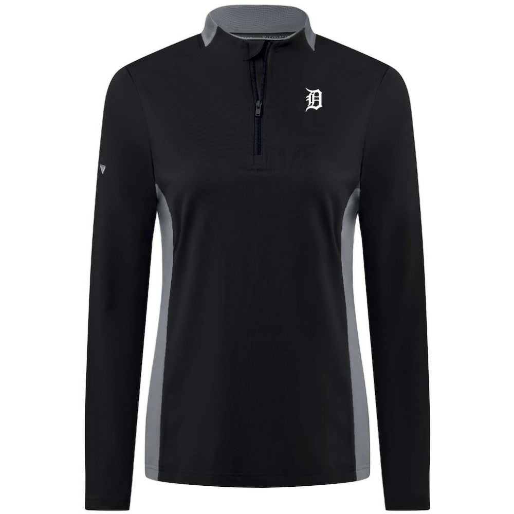 MLB Detroit Tigers Levelwear Women's Moxie Insignia Quarter-Zip Pullover
