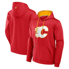 NHL Red Calgary Flames Fanatics Defender Pullover Hoodie