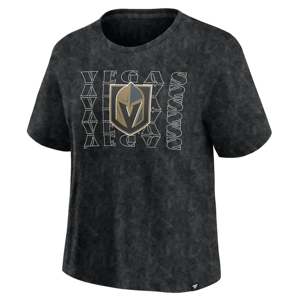 NHL Black Vegas Golden Knights Fanatics Women's Faded Wash T-Shirt