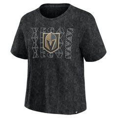 NHL Black Vegas Golden Knights Fanatics Women's Faded Wash T-Shirt