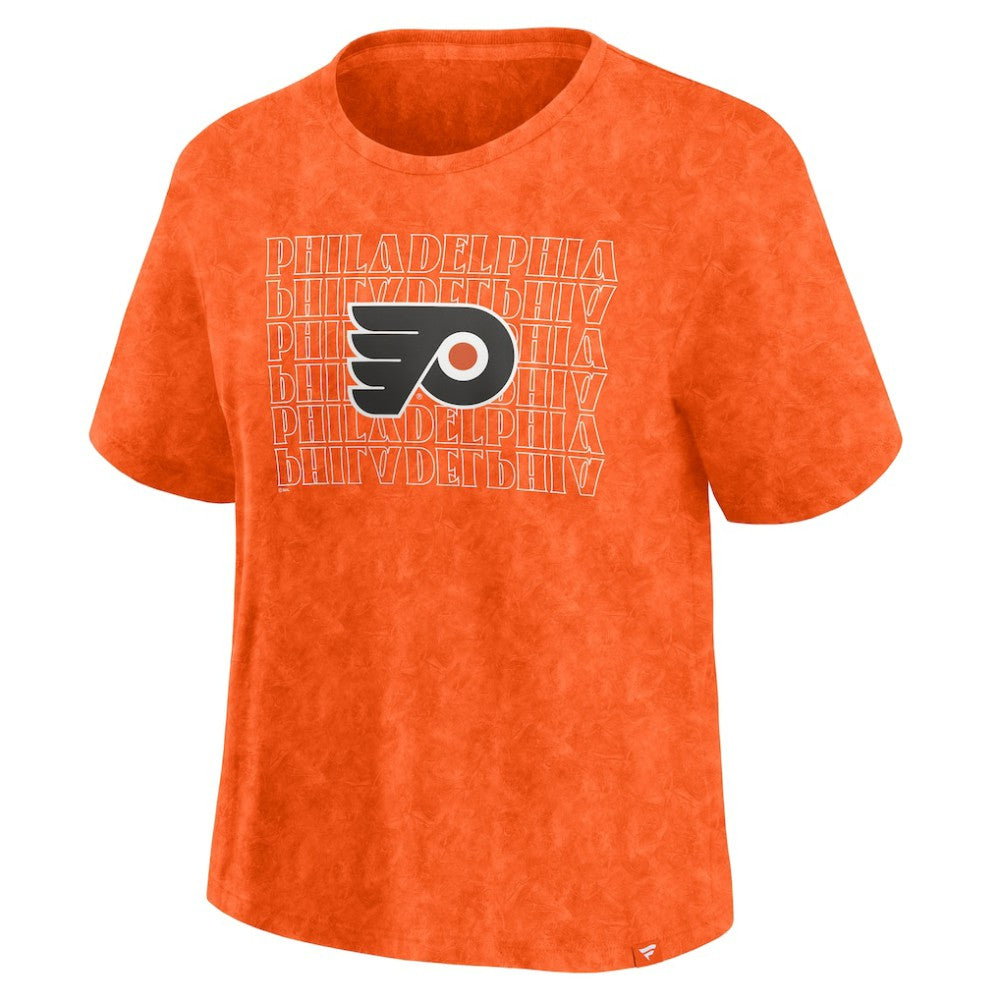 NHL Orange Philadelphia Flyers Fanatics Women's Faded Wash T-Shirt