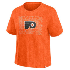 NHL Orange Philadelphia Flyers Fanatics Women's Faded Wash T-Shirt