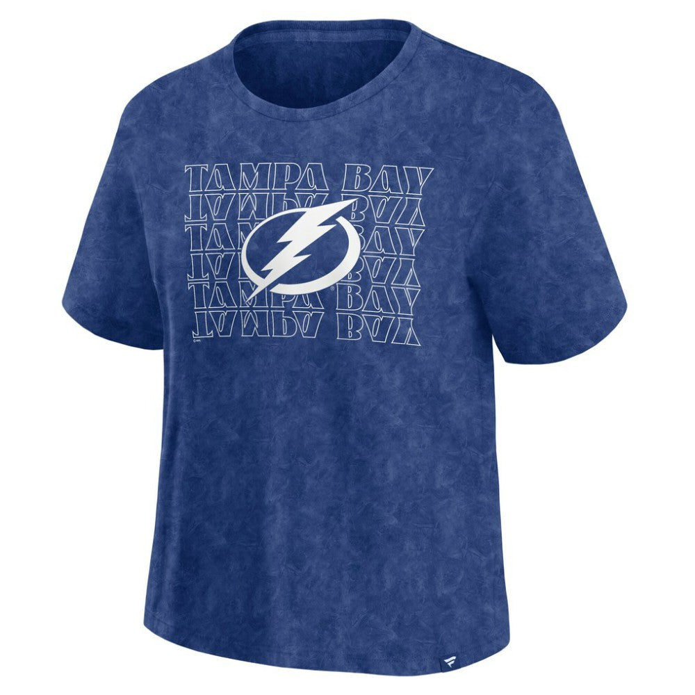 NHL Blue Tampa Bay Lightning Fanatics Women's Faded Wash T-Shirt