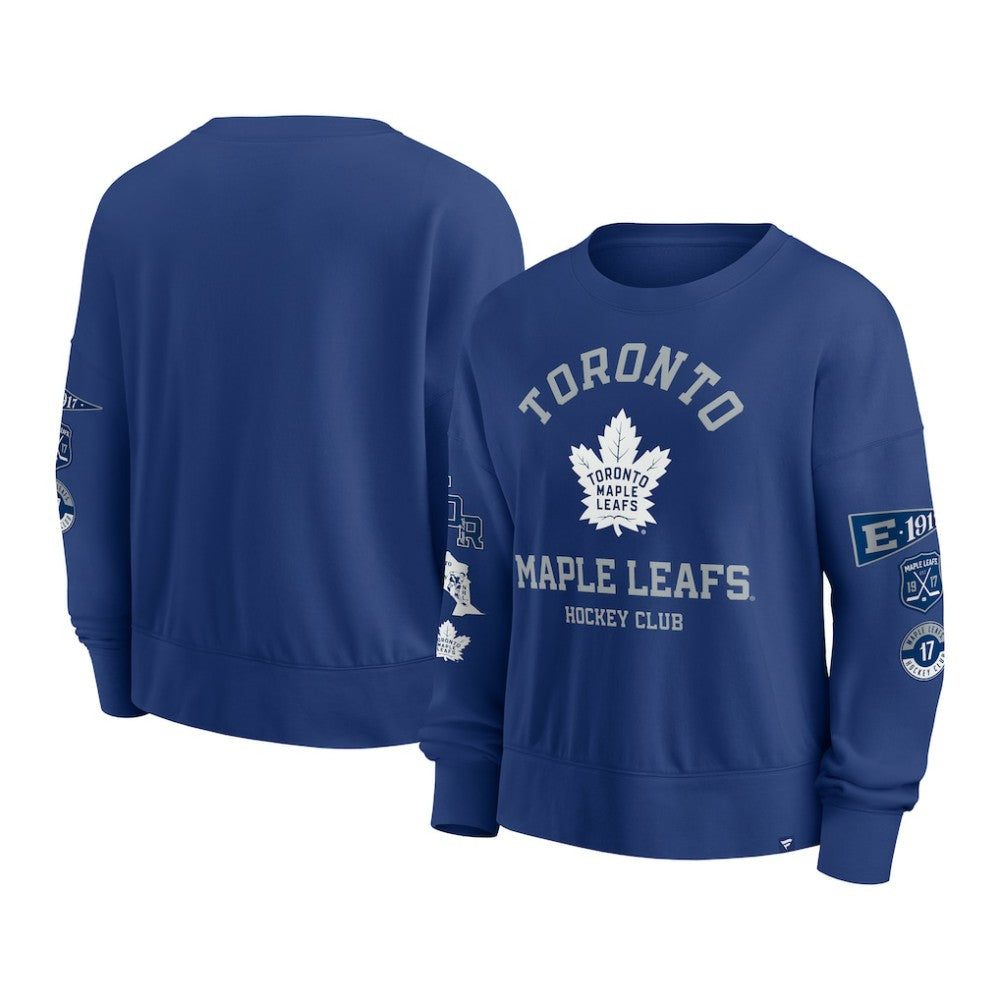 NHL Blue Toronto Maple Leafs Fanatics Women's Go Team Pullover Sweatshirt