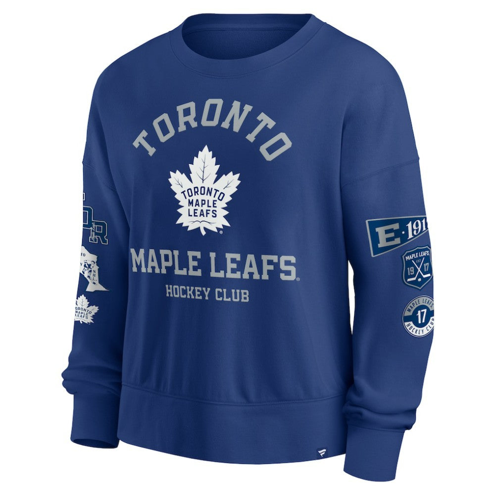 NHL Blue Toronto Maple Leafs Fanatics Women's Go Team Pullover Sweatshirt