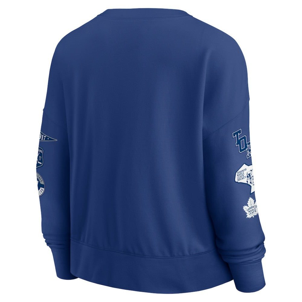 NHL Blue Toronto Maple Leafs Fanatics Women's Go Team Pullover Sweatshirt