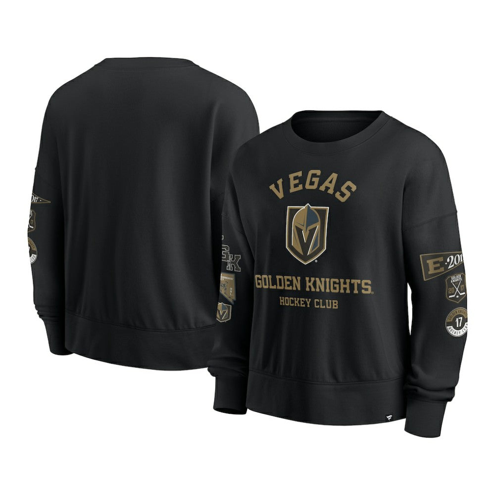 NHL Black Vegas Golden Knights Fanatics Women's Go Team Pullover Sweatshirt