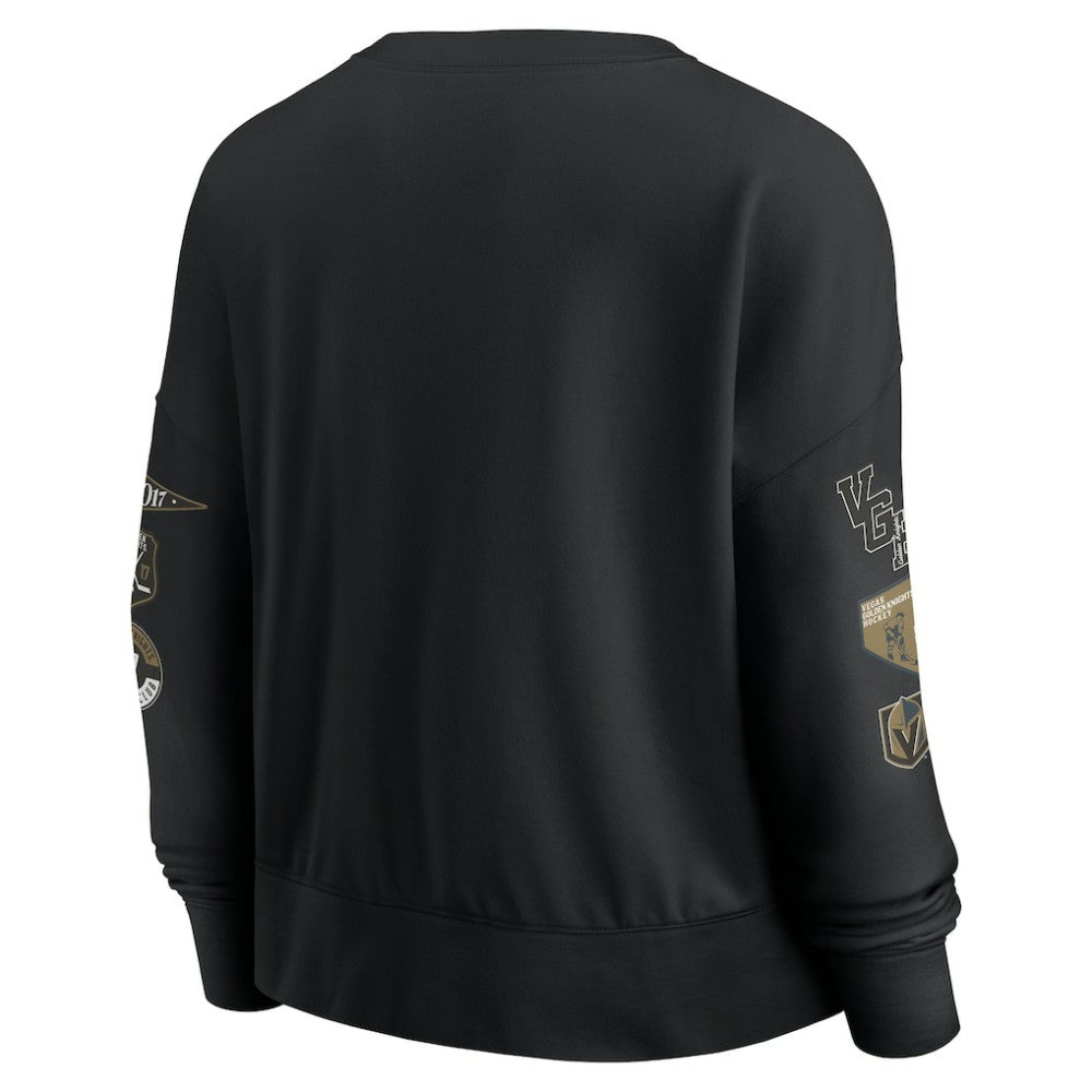 NHL Black Vegas Golden Knights Fanatics Women's Go Team Pullover Sweatshirt