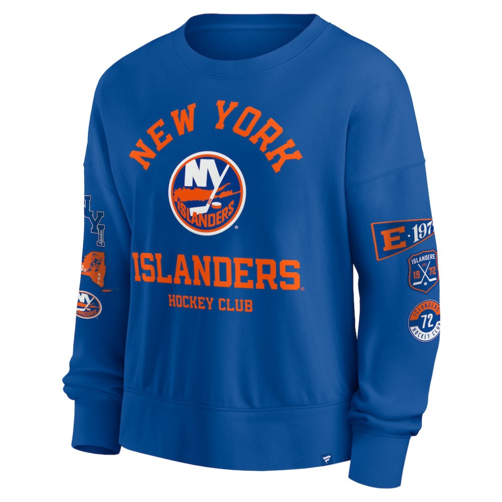 NHL Royal New York Islanders Fanatics Women's Go Team Pullover Sweatshirt