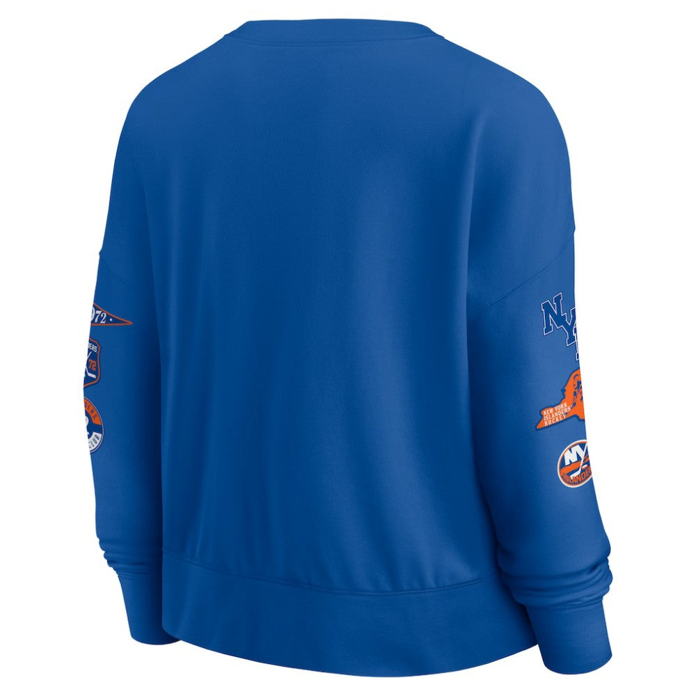 NHL Royal New York Islanders Fanatics Women's Go Team Pullover Sweatshirt