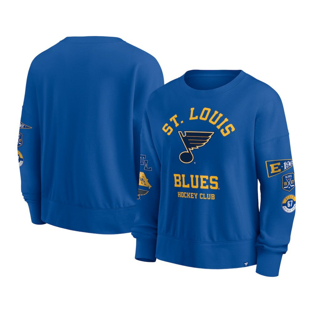 NHL Blue St. Louis Blues Fanatics Women's Go Team Pullover Sweatshirt