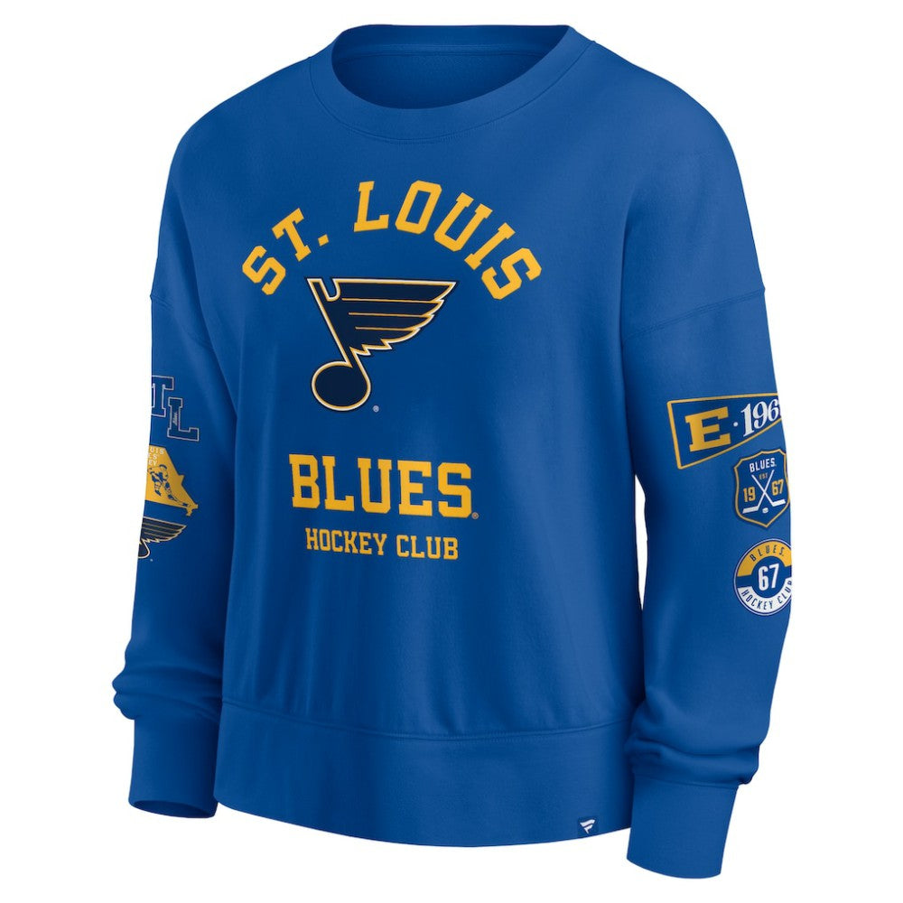 NHL Blue St. Louis Blues Fanatics Women's Go Team Pullover Sweatshirt