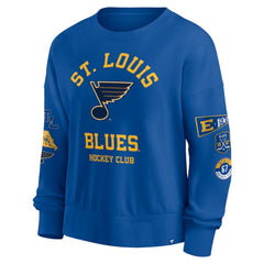 NHL Blue St. Louis Blues Fanatics Women's Go Team Pullover Sweatshirt