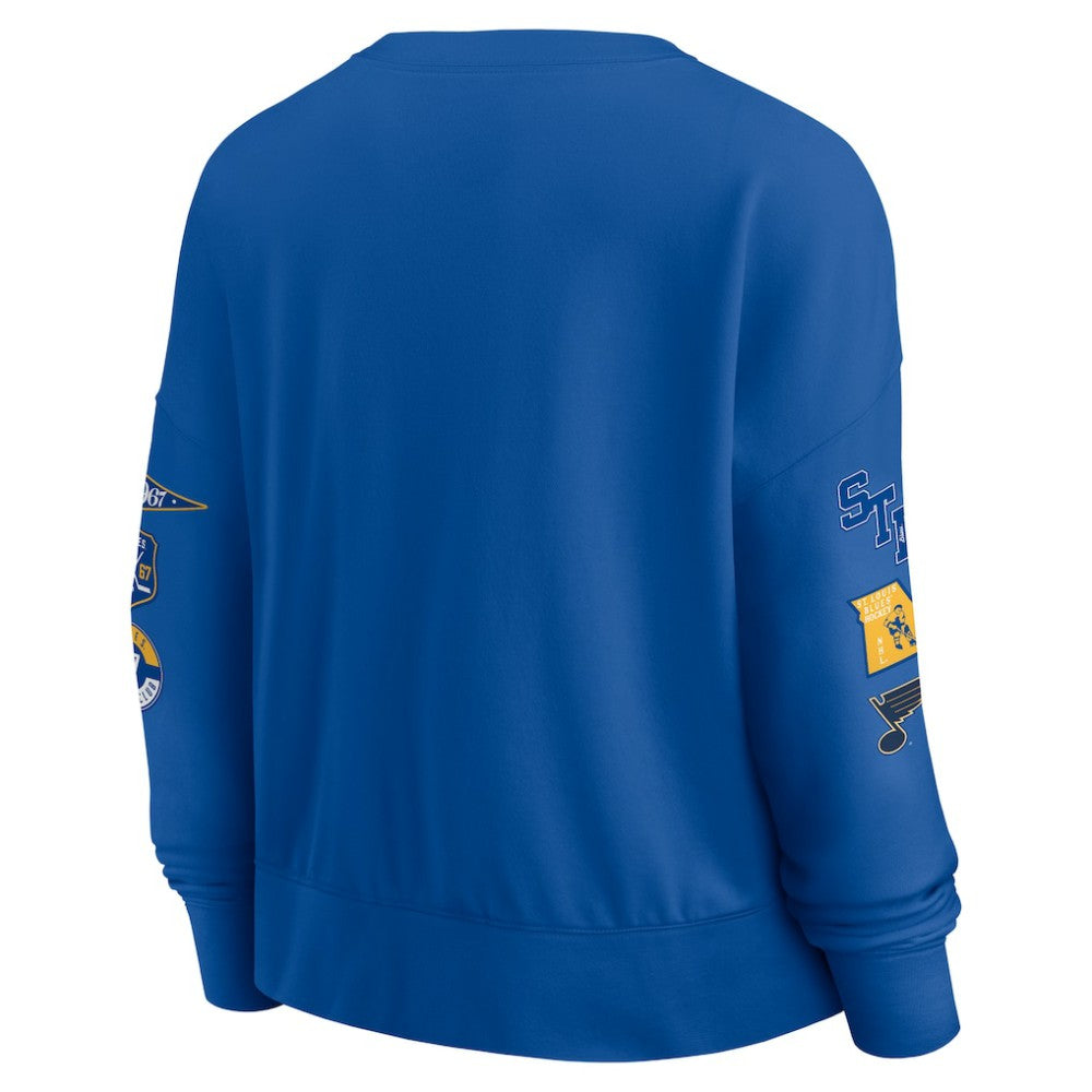 NHL Blue St. Louis Blues Fanatics Women's Go Team Pullover Sweatshirt