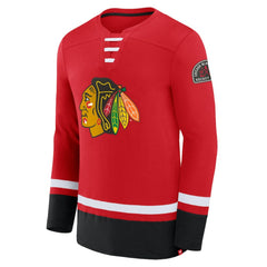NHL Red Chicago Blackhawks Fanatics High Point Long Sleeve T-Shirt