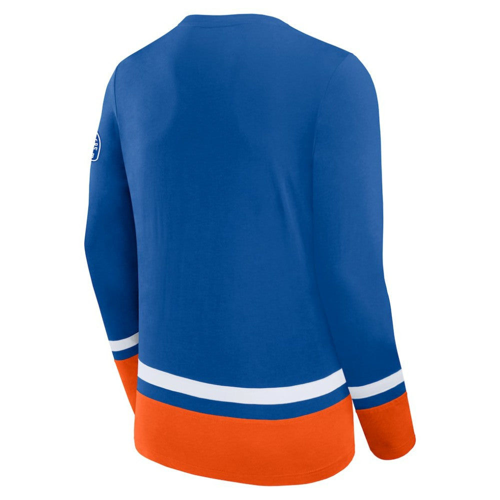 NHL Royal New York Islanders Fanatics High Point Long Sleeve T-Shirt
