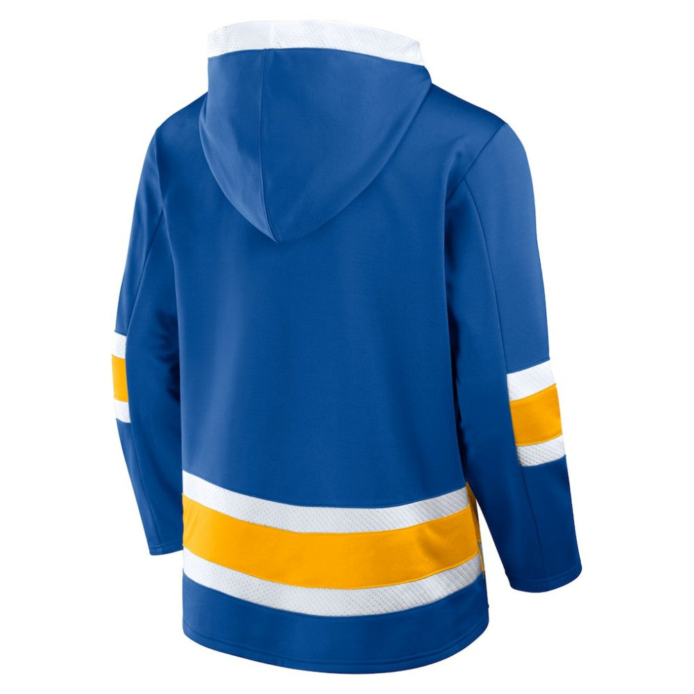 NHL Blue St. Louis Blues Fanatics Inside Line Fleece Pullover Hoodie- Blue